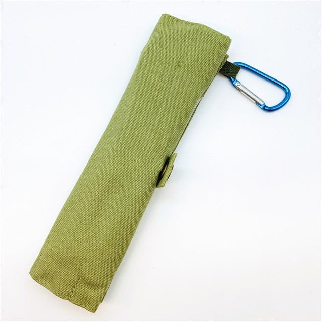 Bambubestickset med Bärbar Fodral