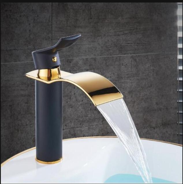 Spegelfaucet vattenfall kran mässing spegelfaucet blandare