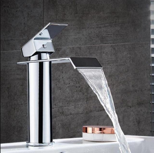Spegelfaucet vattenfall kran mässing spegelfaucet blandare