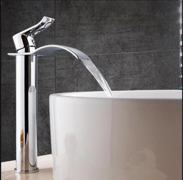 Spegelfaucet vattenfall kran mässing spegelfaucet blandare