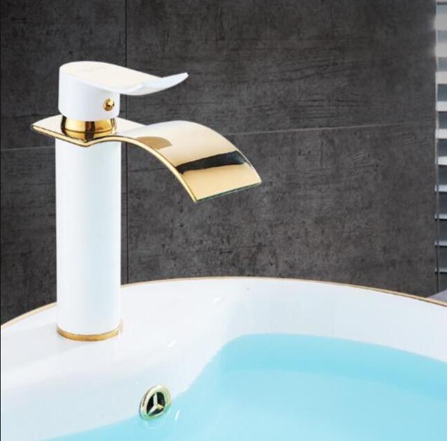 Spegelfaucet vattenfall kran mässing spegelfaucet blandare
