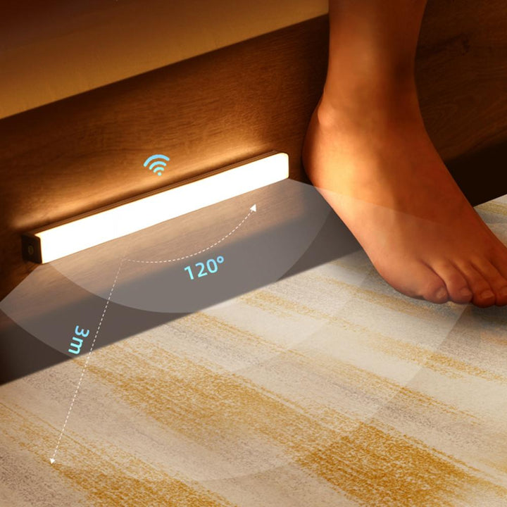 LED Nattlampa med Sensor för Trä Sängram