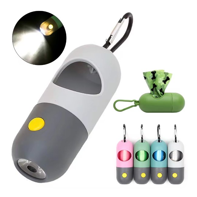 BrightPaws • LED-ljus Hundavfallspåsar Dispenser