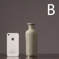 Brun Beige grå Keramisk Blomkruka │ Inredningsartikel