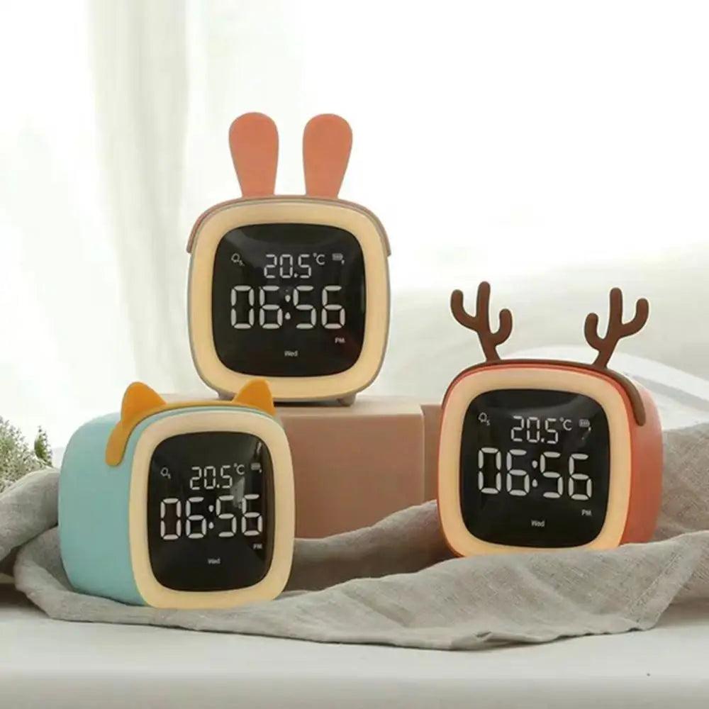 BunnyGlow - LED Väckarklocka – Nattljus med Digital Display &amp; Timer