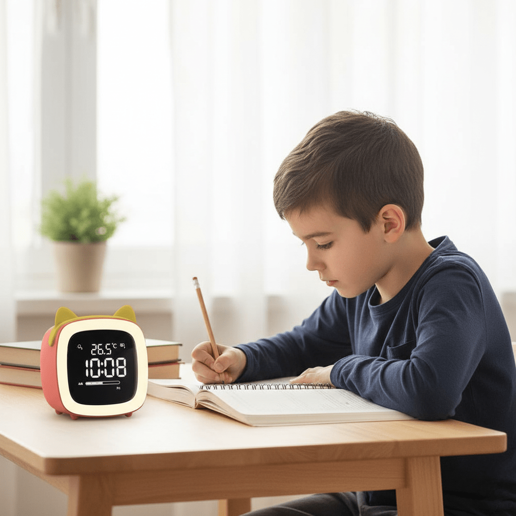BunnyGlow - LED Väckarklocka – Nattljus med Digital Display &amp; Timer