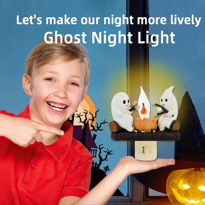 Halloween Spökläger Eldkorg Nattljus