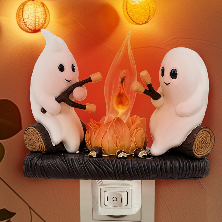 Halloween Spökläger Eldkorg Nattljus