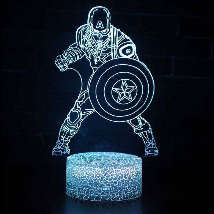 3D Lampa Marvel Captain America Strid