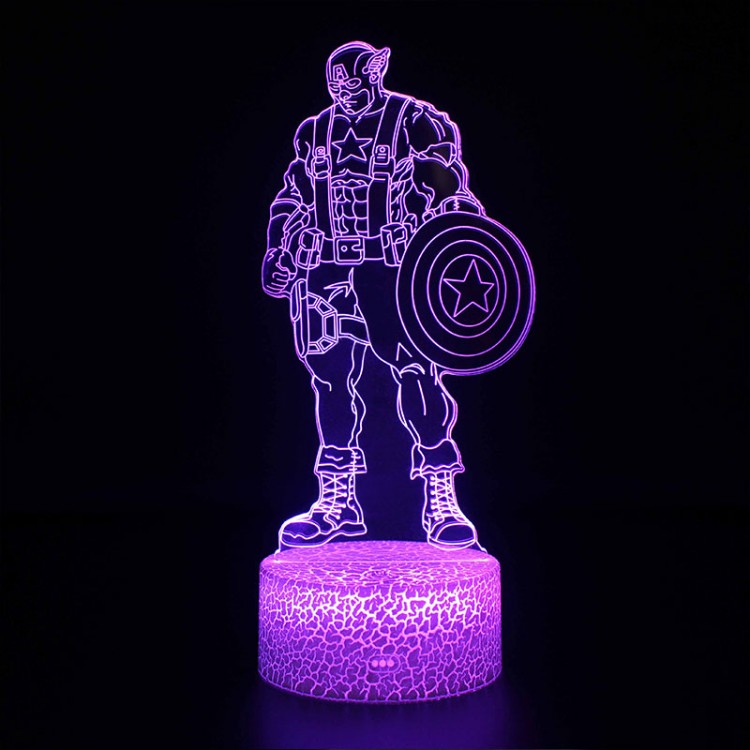 3D Lampa Marvel Captain America