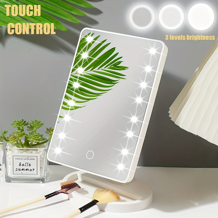 GlowMirror – Bärbar Sminkspegel med LED-belysning