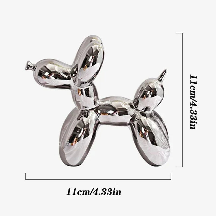 Keramisk Glansig Ballonghund Ornament