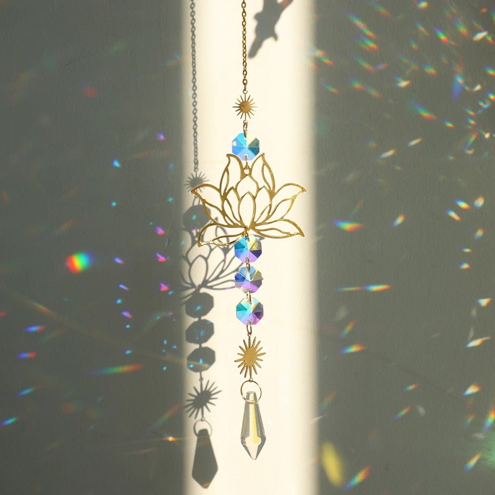 Chakra Kristall Lotus Solfångare