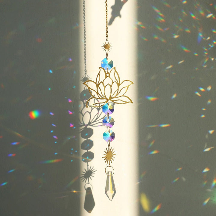 Chakra Kristall Lotus Solfångare