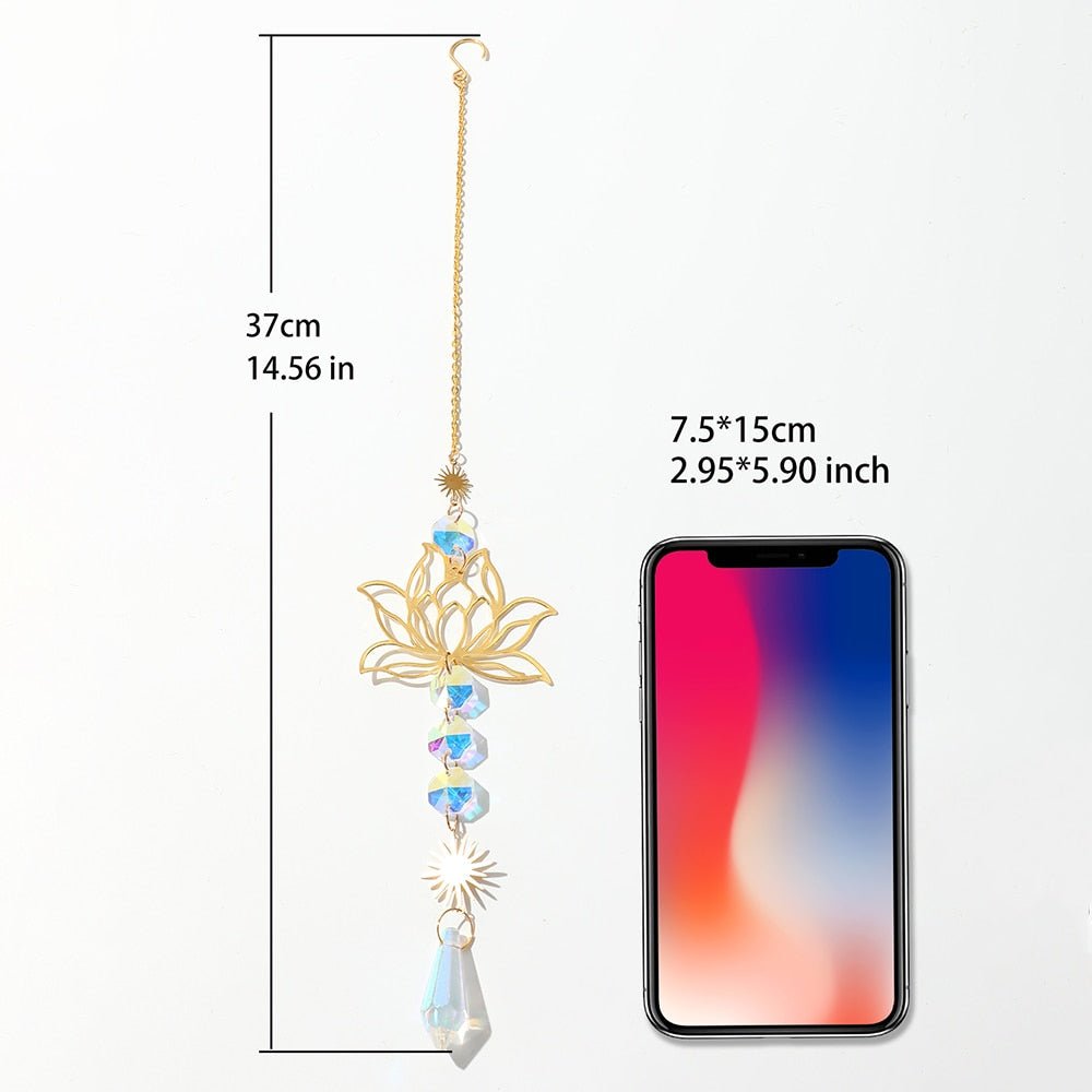 Chakra Kristall Lotus Solfångare