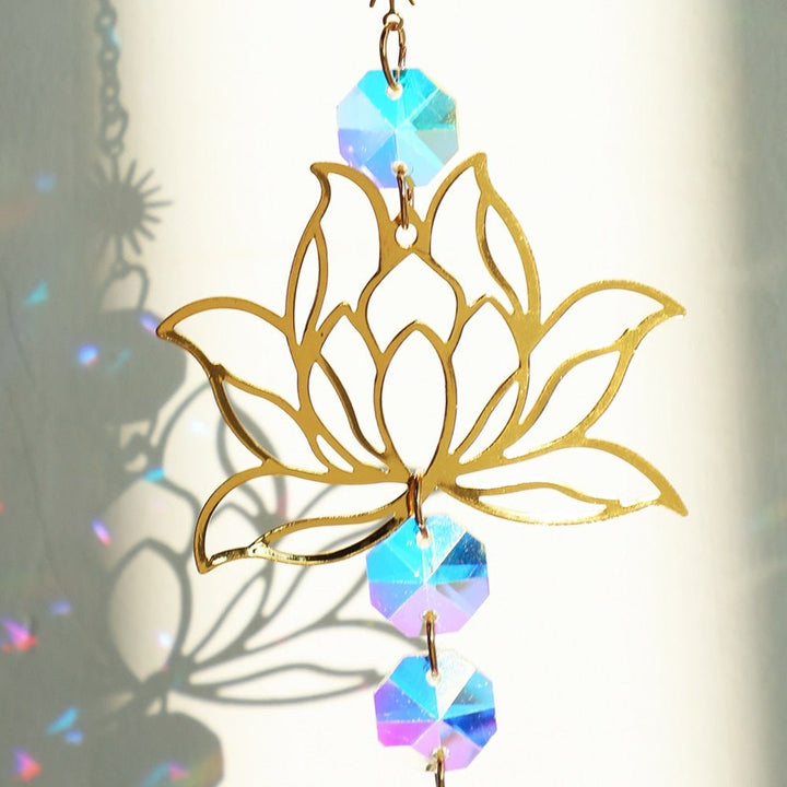 Chakra Kristall Lotus Solfångare