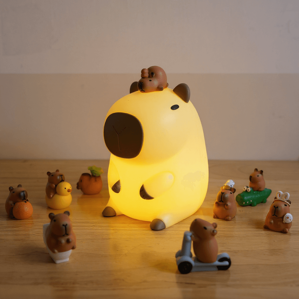 Capybara Nattlampa Justerbar Ljusstyrka Silikon