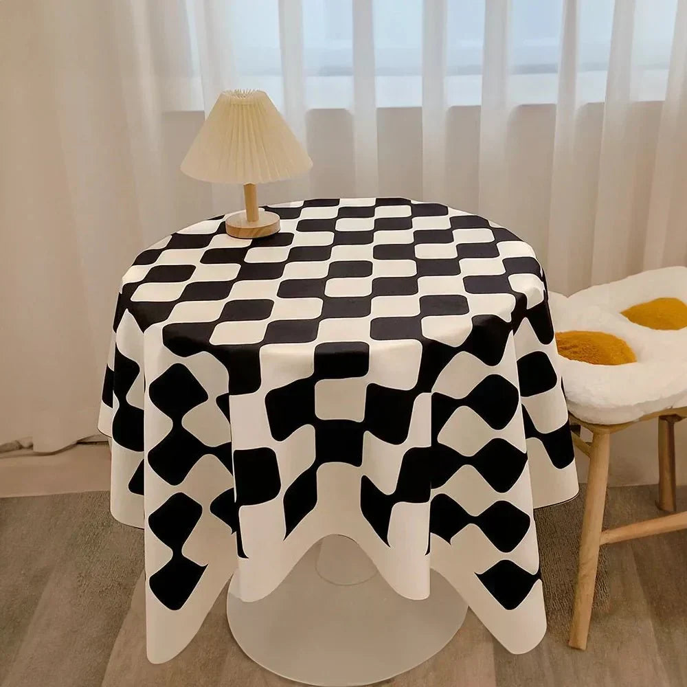Rutig Design Rund Bomullduk