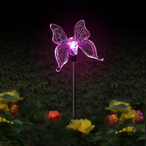 Sol-LED-Trädgårdslampor "färgglada Flugor"