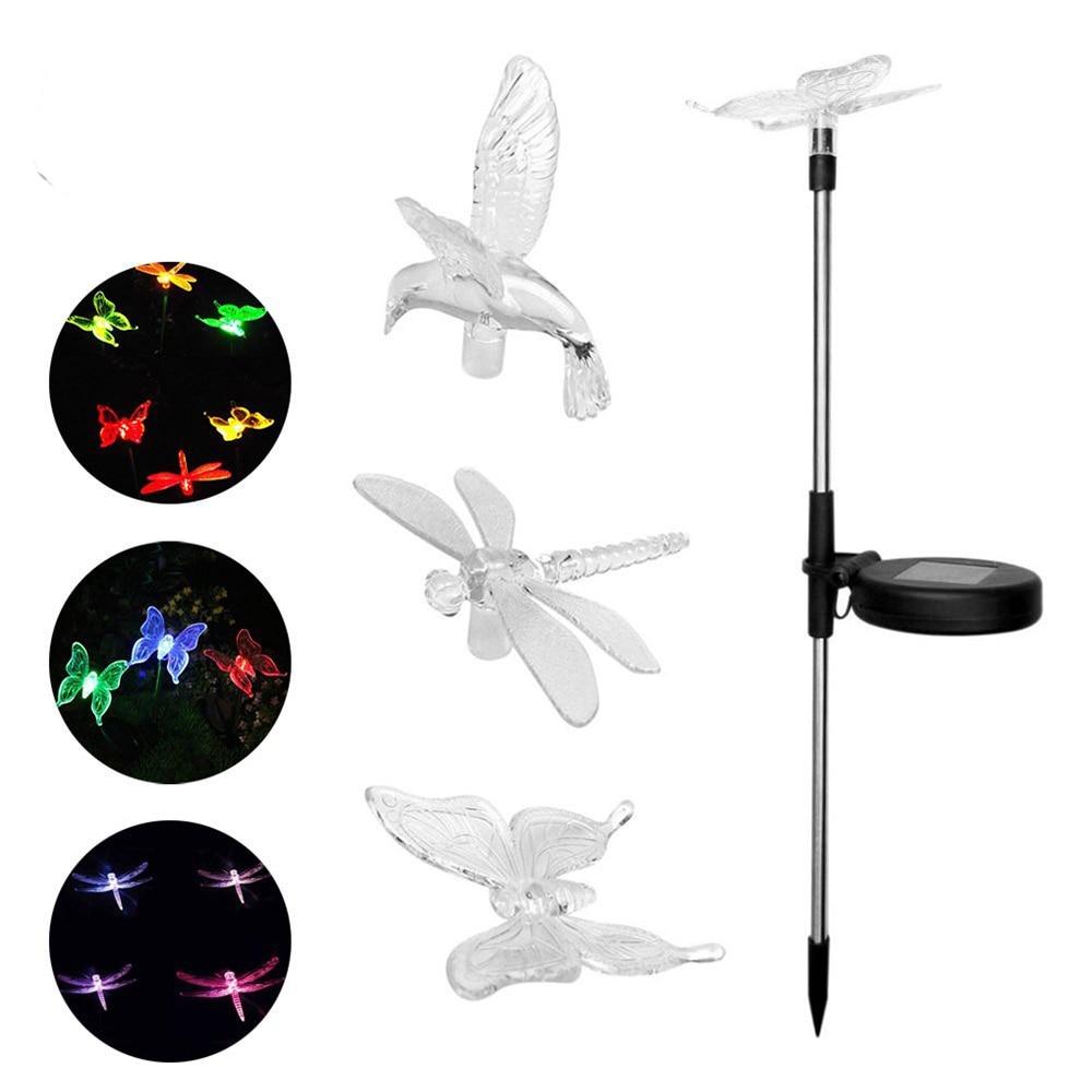Sol-LED-Trädgårdslampor "färgglada Flugor"