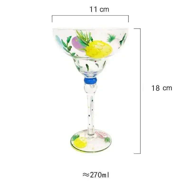 färgglad Margarita Cocktailglas
