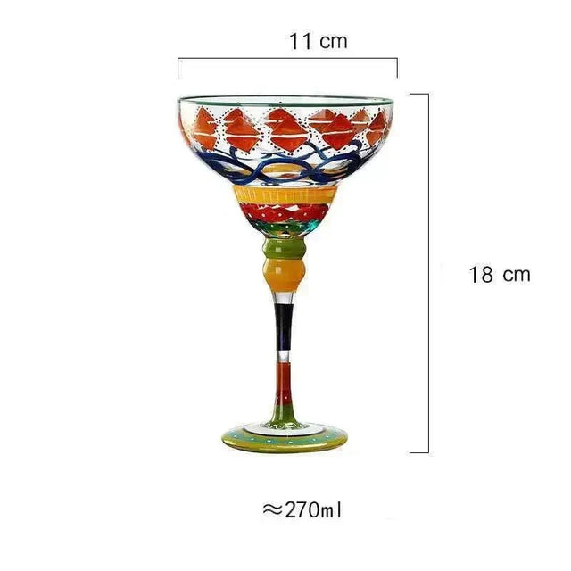 färgglad Margarita Cocktailglas