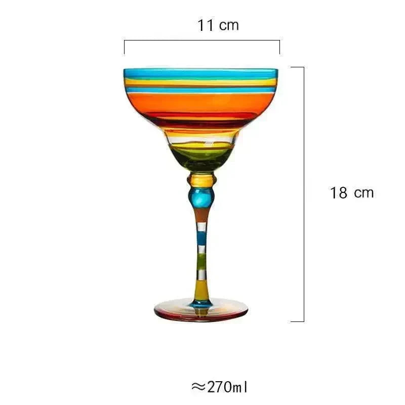 färgglad Margarita Cocktailglas