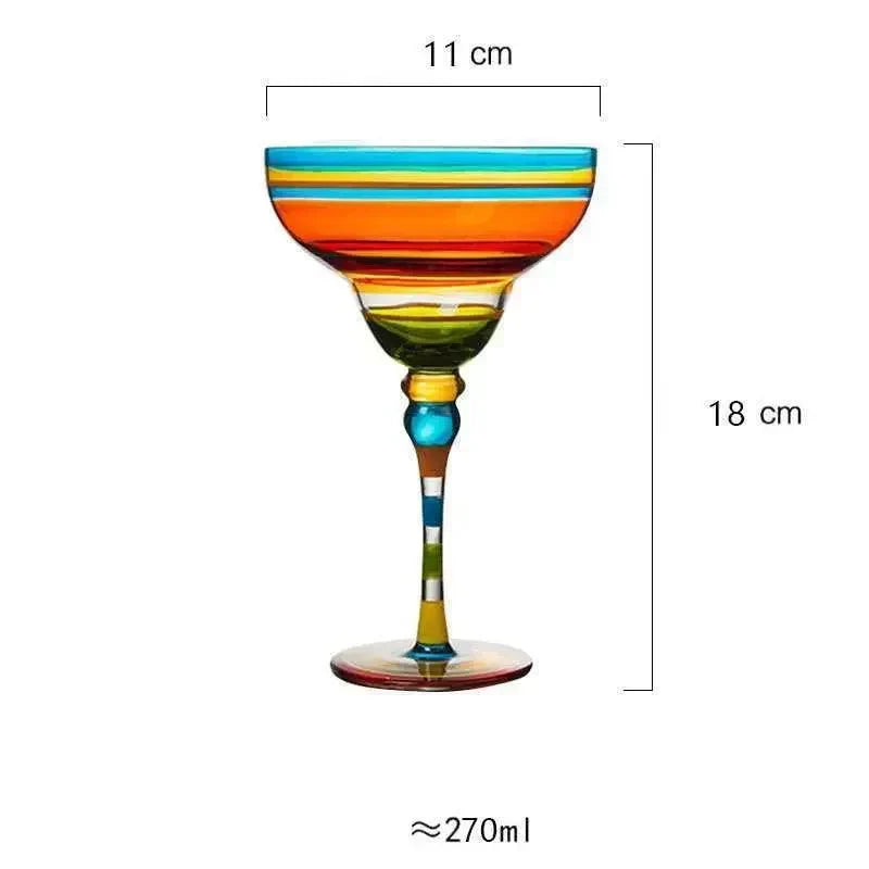 färgglad Margarita Cocktailglas