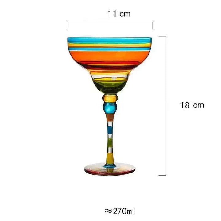 färgglad Margarita Cocktailglas