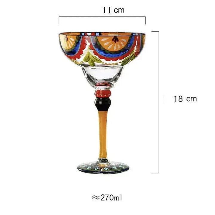 färgglad Margarita Cocktailglas