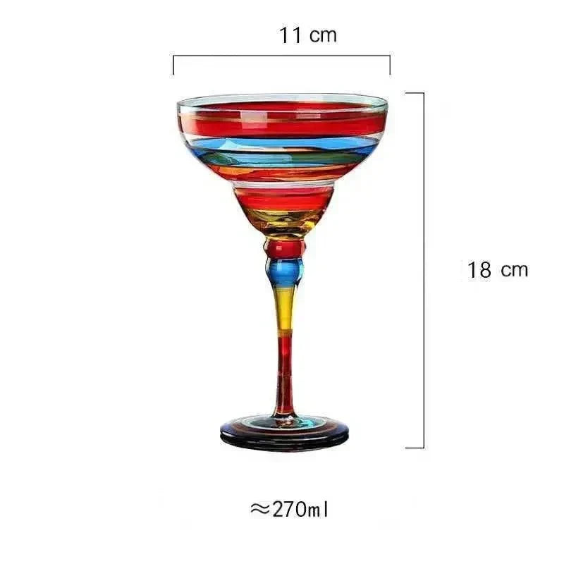 färgglad Margarita Cocktailglas