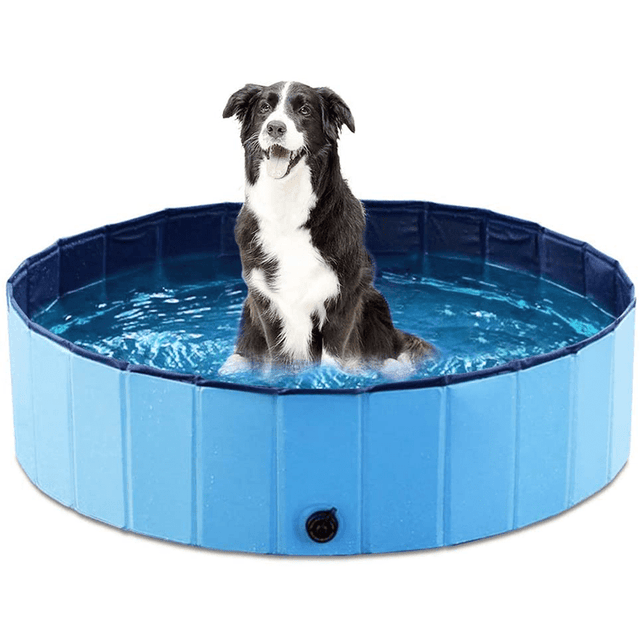 QUICKDIP Sommar – 80 cm Bärbar Hundbad och Kylmatta