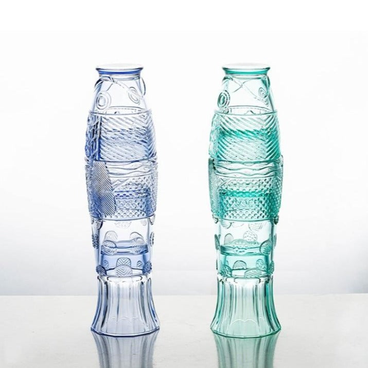 Färgglatt Glas Muggsset i Koi Fiskform - Rea