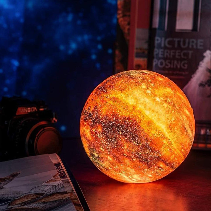 CosmoShine – Flerfärgad Månenattlampa med Fjärrkontroll