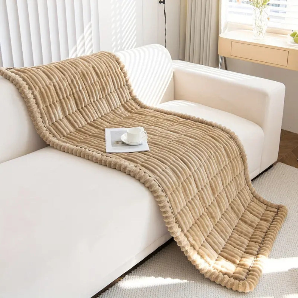 Fleece Sofföverdrag med Quiltad Design