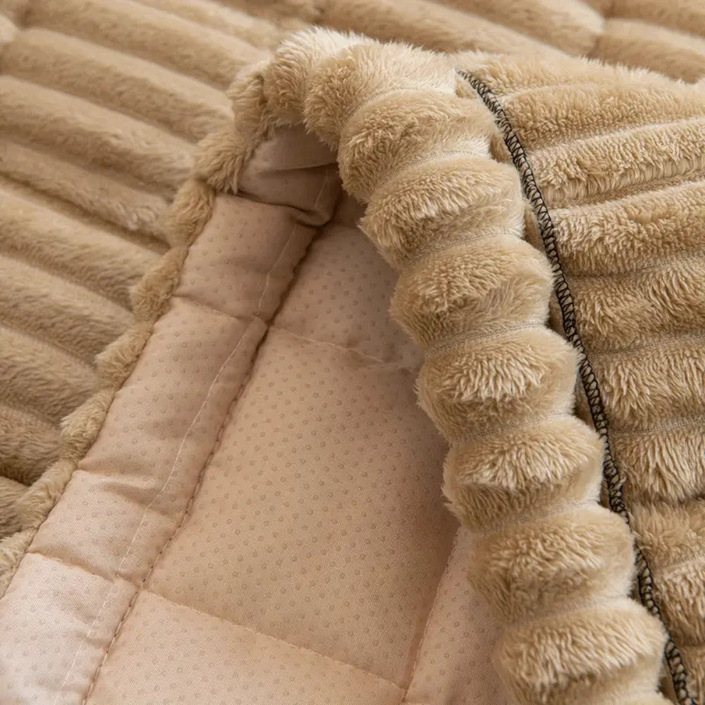 Fleece Sofföverdrag med Quiltad Design