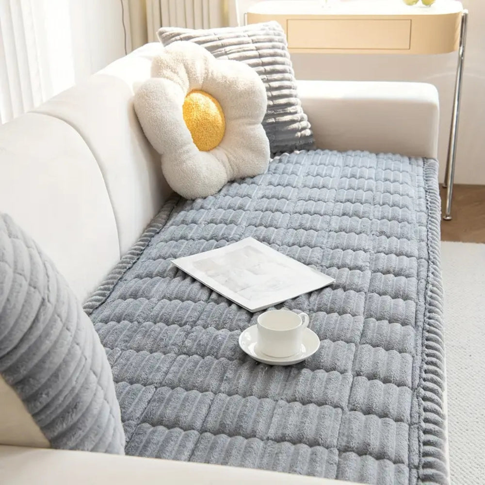 Fleece Sofföverdrag med Quiltad Design