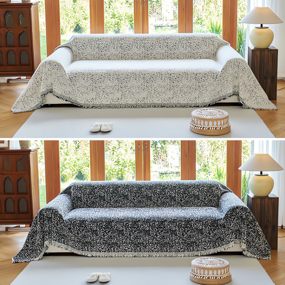 CozyNest – Vändbar Mikrofiber Sofföverdrag, Halkfri och Lättskött