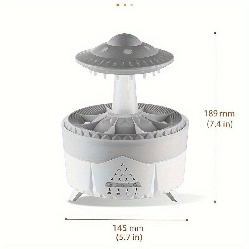 Avkopplande Regndropp Aromaterapi Essentiell Oljediffusor - LED Lampa &amp; Luftfuktare