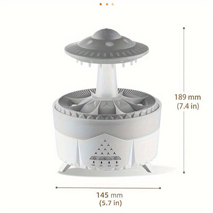 Avkopplande Regndropp Aromaterapi Essentiell Oljediffusor - LED Lampa &amp; Luftfuktare