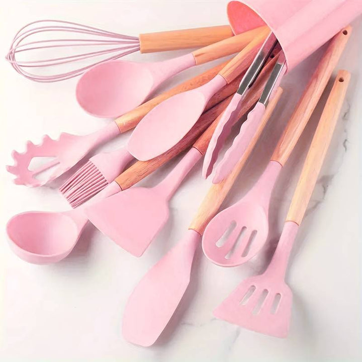 Silicone Kökverktyg Set – Värmebeständigt och Repbeständigt