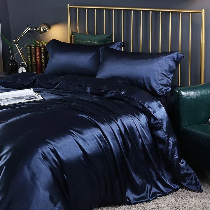 Elegant Satin Silke Sängkläder Set - Lyxig Komfort för Varje Natt
