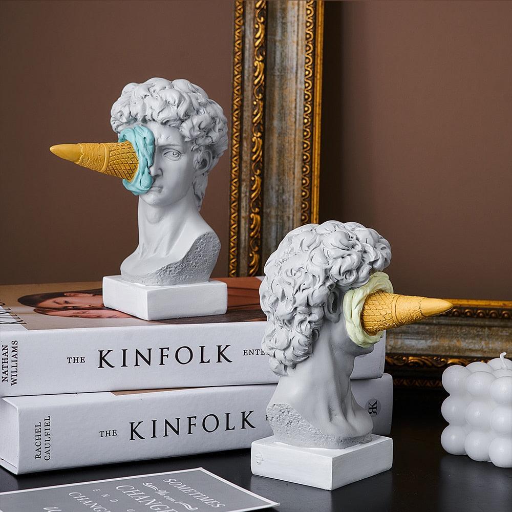 Figur Ansikte Glasskonst Skulptur