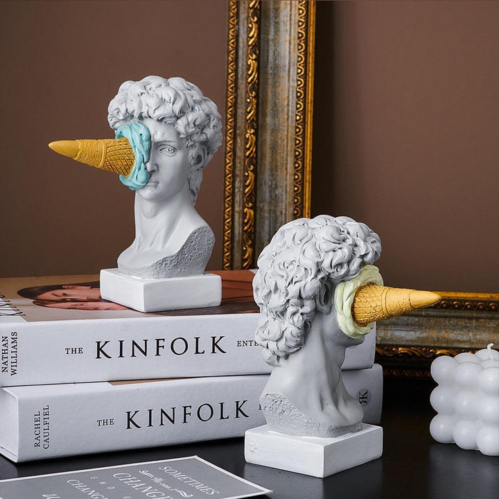 Figur Ansikte Glasskonst Skulptur