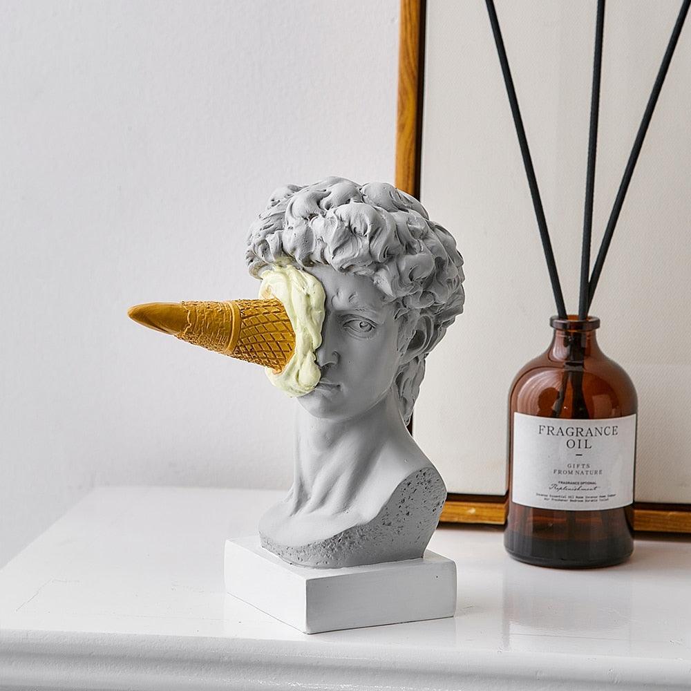 Figur Ansikte Glasskonst Skulptur