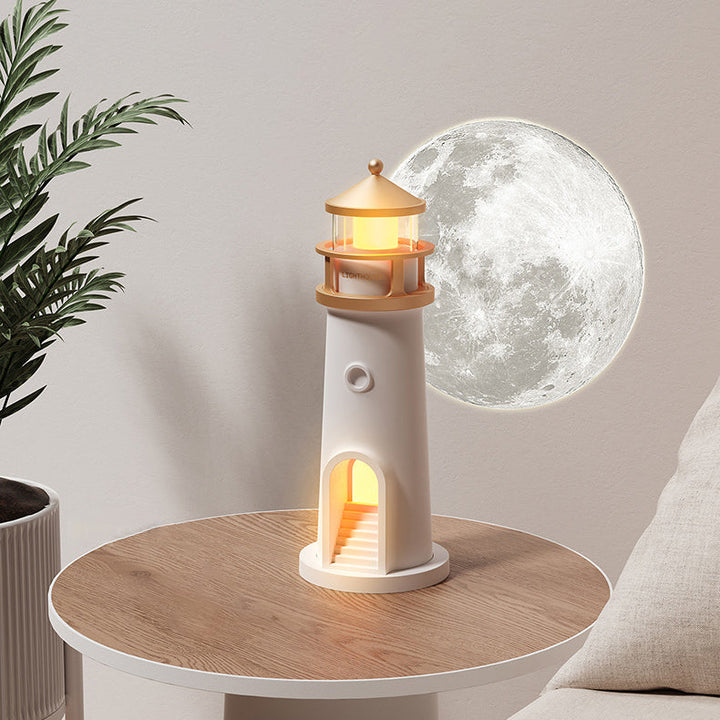 Lighthouse Högtalare Bluetooth Lampa Månskugga Stämningsljus Bästa Gåvan