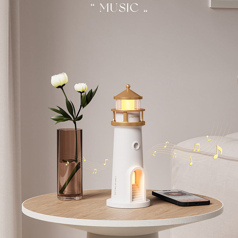 Lighthouse Högtalare Bluetooth Lampa Månskugga Stämningsljus Bästa Gåvan