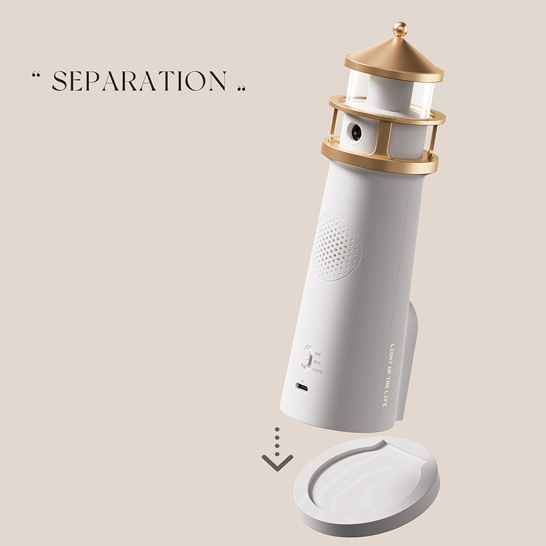 Lighthouse Högtalare Bluetooth Lampa Månskugga Stämningsljus Bästa Gåvan