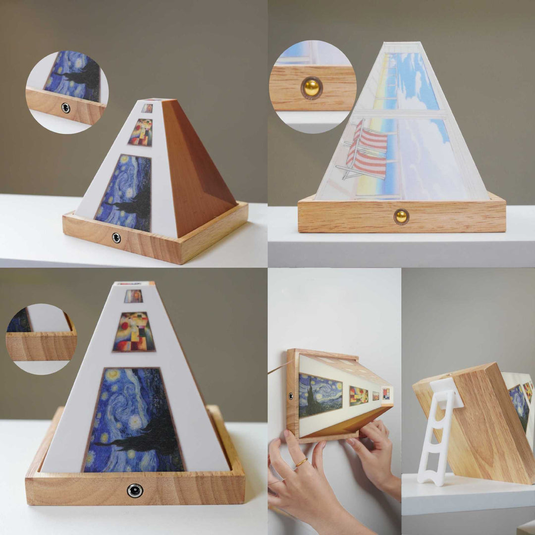 3D Glasögonfria Galleri Optisk Illusion Vägglampa &amp; Nattlampa