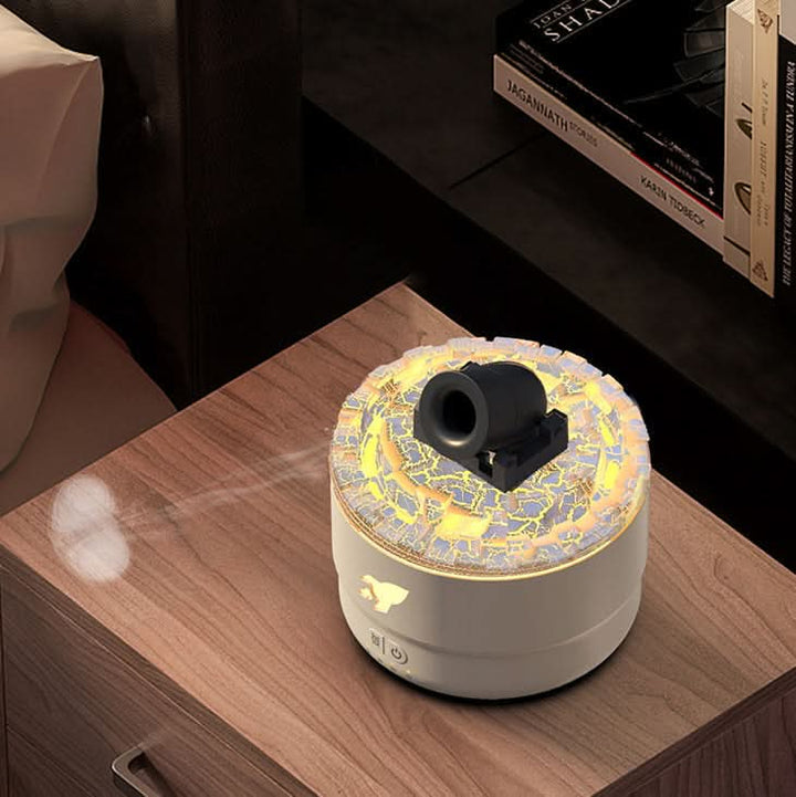 Lava Cannon Luftrenare Aromadiffusor med Dimma Nattljus